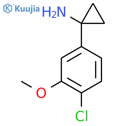 1-(4-chloro-3-methoxyphenyl)cyclopropan-1-amine structure