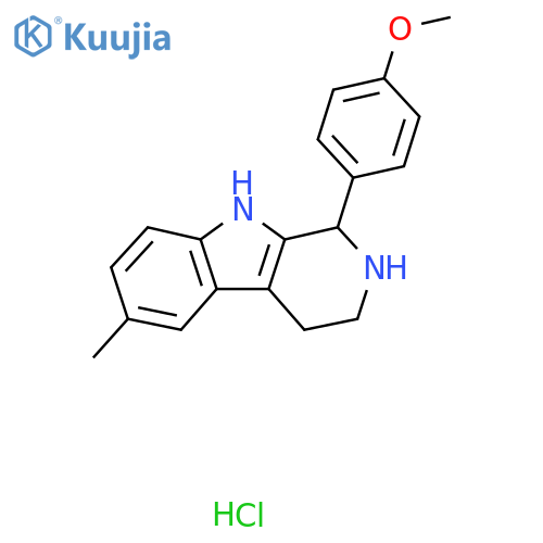 1-(4-Methoxyphenyl)-6-methyl-2,3,4,9-tetrahydro-1H-pyrido[3,4-b]indole;hydrochloride structure