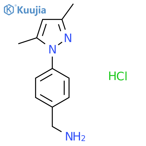 (4-(3,5-Dimethyl-1H-pyrazol-1-yl)phenyl)methanamine hydrochloride structure