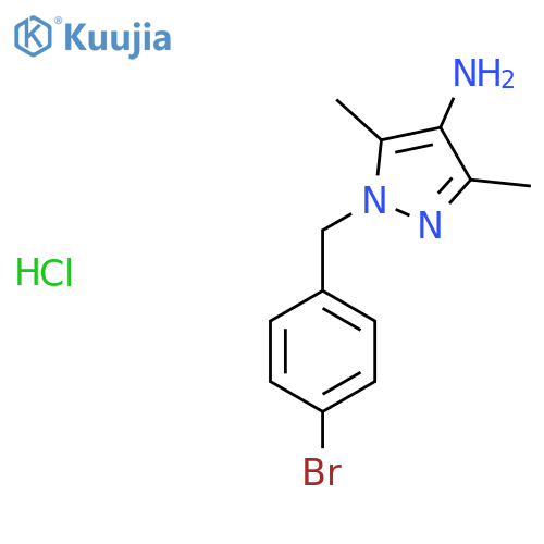 1-(4-bromobenzyl)-3,5-dimethyl-1H-pyrazol-4-amine structure