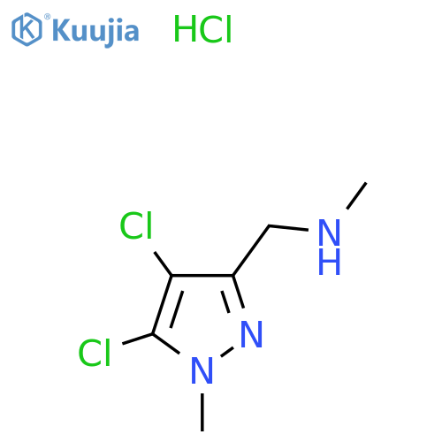 1-(4,5-Dichloro-1-methylpyrazol-3-yl)-N-methylmethanamine;hydrochloride structure