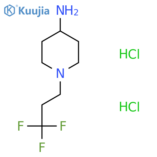 1-(3,3,3-Trifluoropropyl)piperidin-4-amine;dihydrochloride structure