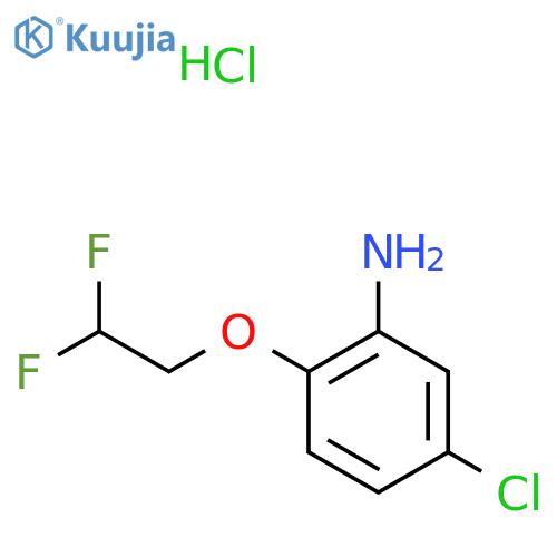 5-Chloro-2-(2,2-difluoroethoxy)aniline;hydrochloride structure