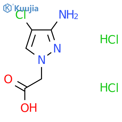 2-(3-Amino-4-chloropyrazol-1-yl)acetic acid;dihydrochloride structure