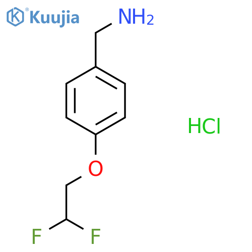 [4-(2,2-Difluoroethoxy)phenyl]methanamine;hydrochloride structure