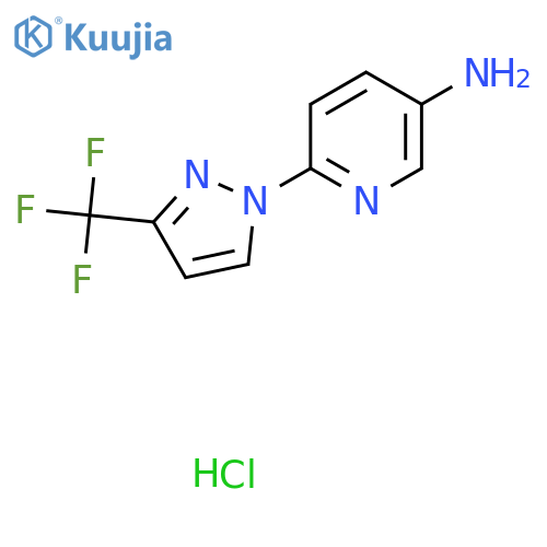 6-[3-(Trifluoromethyl)-1H-pyrazol-1-yl]pyridin-3-amine hydrochloride structure