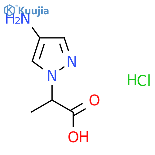 2-(4-Aminopyrazol-1-yl)propanoic acid;hydrochloride structure