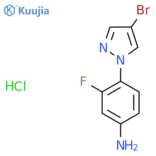 4-(4-Bromo-1H-pyrazol-1-yl)-3-fluoroaniline hydrochloride structure