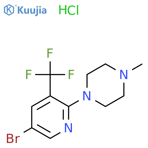 1-5-Bromo-3-(trifluoromethyl)-2-pyridyl-4-methyl-piperazine hydrochloride structure