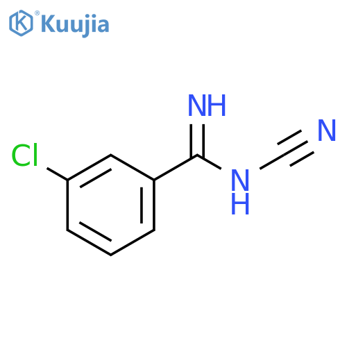 3-chloro-N'-cyanobenzene-1-carboximidamide structure