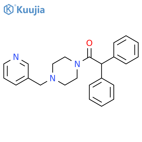 2,2-diphenyl-1-{4-(pyridin-3-yl)methylpiperazin-1-yl}ethan-1-one structure
