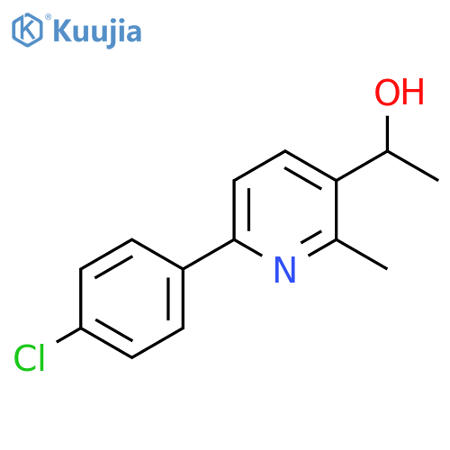 1-(6-(4-Chlorophenyl)-2-methylpyridin-3-yl)ethanol structure