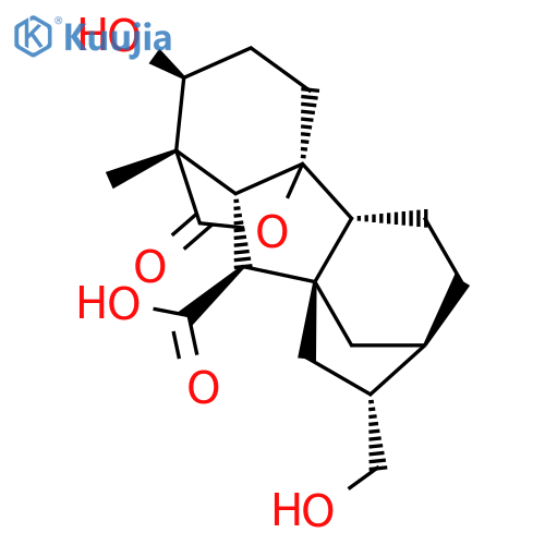 Gibbane-1,10-dicarboxylic acid, 2,4a-dihydroxy-8-(hydroxymethyl)-1-methyl-, 1,4a-lactone, (1α,2β,4aα,4bβ,8α,10β)- (9CI) structure