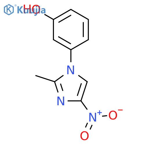 Phenol, 3-(2-methyl-4-nitro-1H-imidazol-1-yl)- structure