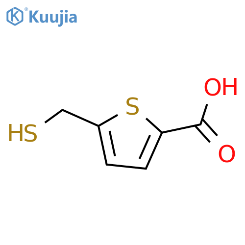 5-(sulfanylmethyl)thiophene-2-carboxylic acid structure