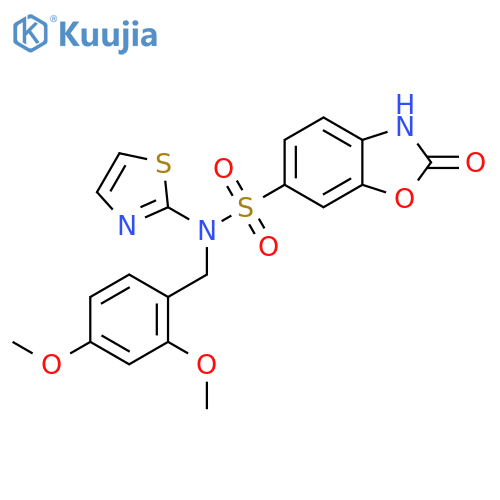 N-(2,4-Dimethoxybenzyl)-2-oxo-N-(thiazol-2-yl)-2,3-dihydrobenzo[d]oxazole-6-sulfonamide structure