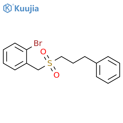 Benzene, 1-bromo-2-[[(3-phenylpropyl)sulfonyl]methyl]- structure