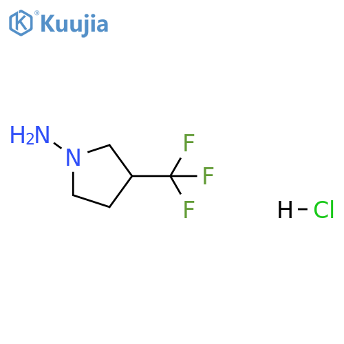 3-(trifluoromethyl)pyrrolidin-1-amine;hydrochloride structure