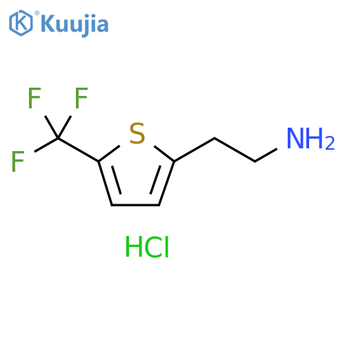 2-5-(trifluoromethyl)thiophen-2-ylethan-1-amine hydrochloride structure
