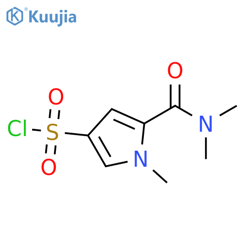 5-(dimethylcarbamoyl)-1-methyl-1H-pyrrole-3-sulfonyl chloride structure