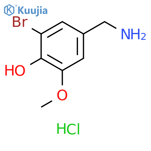 4-(aminomethyl)-2-bromo-6-methoxyphenol hydrochloride structure