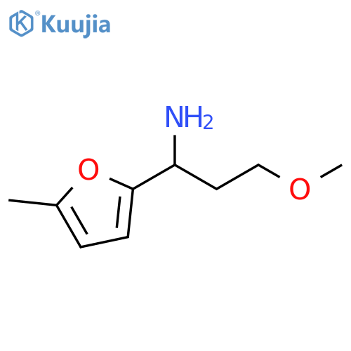 3-methoxy-1-(5-methylfuran-2-yl)propan-1-amine structure