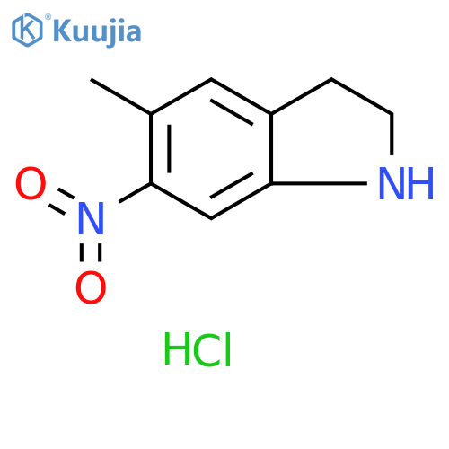 5-methyl-6-nitro-2,3-dihydro-1H-indole hydrochloride structure