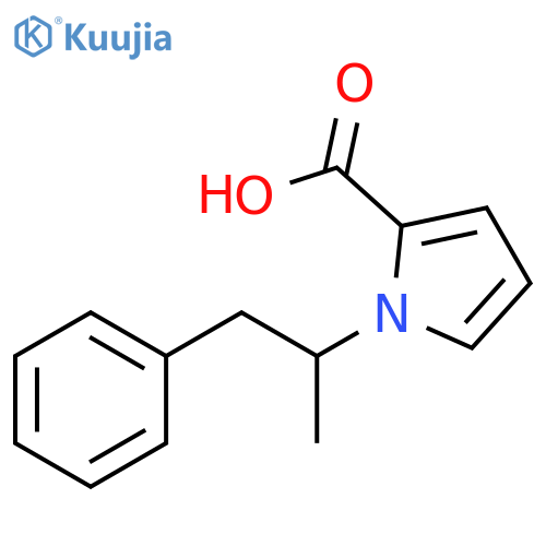 1-(1-Phenylpropan-2-yl)-1H-pyrrole-2-carboxylic Acid (~90%) structure