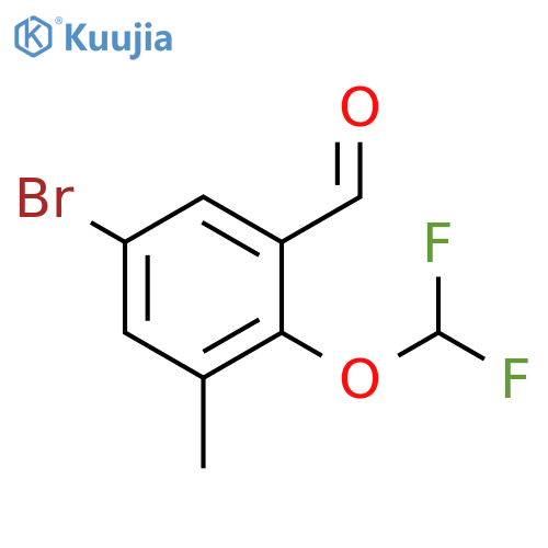 5-bromo-2-(difluoromethoxy)-3-methylbenzaldehyde structure