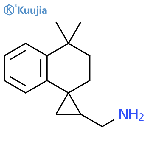 {4',4'-dimethyl-3',4'-dihydro-2'H-spirocyclopropane-1,1'-naphthalene-2-yl}methanamine structure