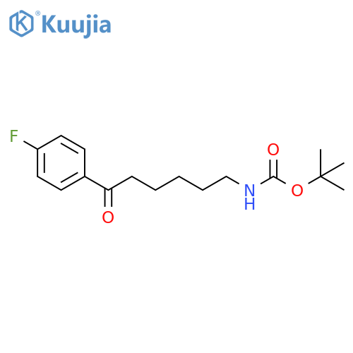 tert-butyl N-6-(4-fluorophenyl)-6-oxohexylcarbamate structure
