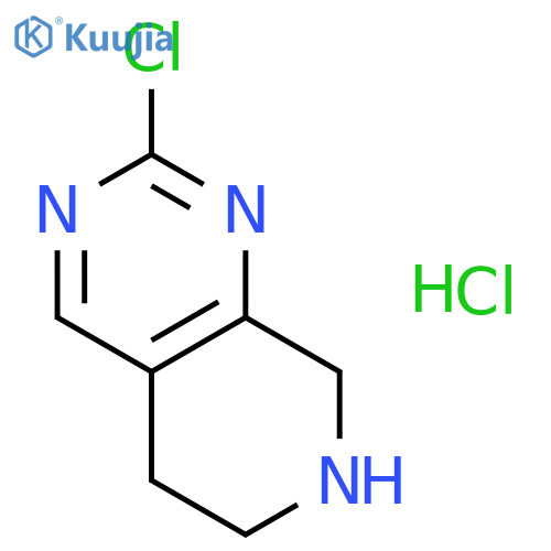 2-chloro-5,6,7,8-tetrahydropyrido[3,4-d]pyrimidine;hydrochloride structure