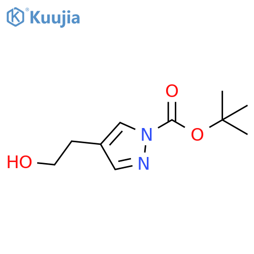 tert-butyl 4-(2-hydroxyethyl)-1H-pyrazole-1-carboxylate structure