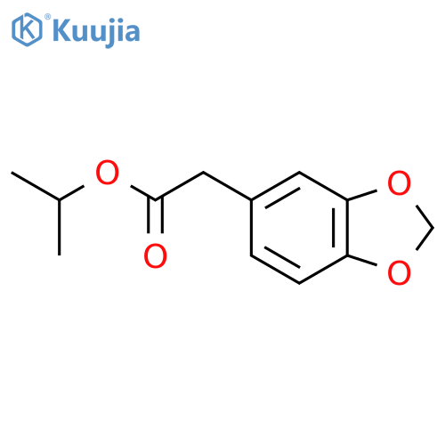 1,3-Benzodioxole-5-acetic acid, 1-methylethyl ester structure