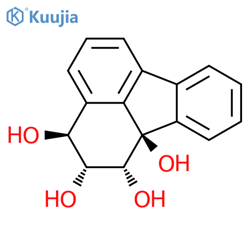1,2,3,10b(1H)-Fluoranthenetetrol, 2,3-dihydro-, (1R,2R,3S,10bR)-rel- structure