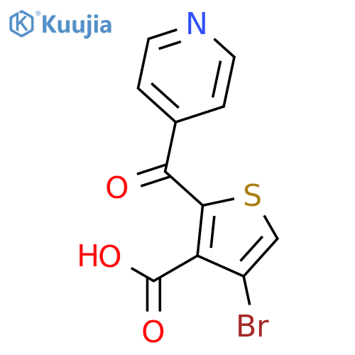 4-Bromo-2-isonicotinoylthiophene-3-carboxylic acid structure