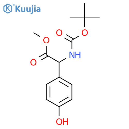 Methyl 2-(Boc-amino)-2-(4-hydroxyphenyl)acetate structure