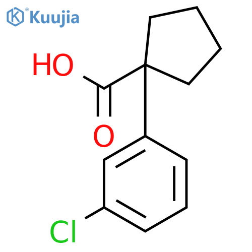 1-(3-Chlorophenyl)cyclopentane-1-carboxylic acid structure