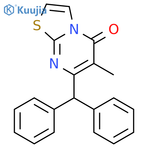 5H-THIAZOLO[3,2-A]PYRIMIDIN-5-ONE, 7-(DIPHENYLMETHYL)-6-METHYL- structure
