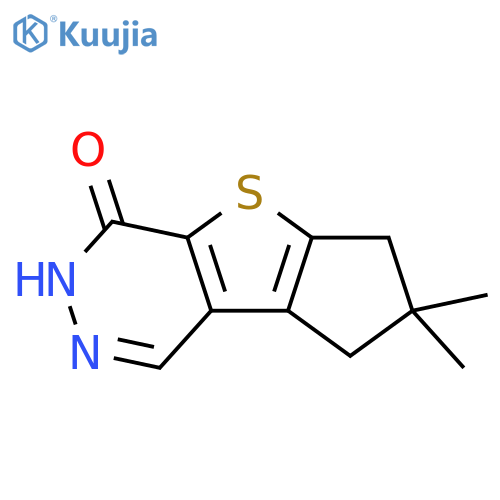 7,7-Dimethyl-7,8-dihydro-3H-cyclopenta[4,5]thieno[2,3-d]pyridazin-4(6H)-one structure