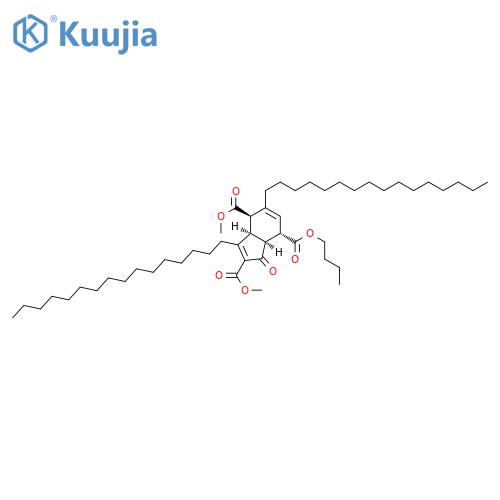 1H-Indene-2,4,7-tricarboxylicacid, 3,5-dihexadecyl-3a,4,7,7a-tetrahydro-1-oxo-, 7-butyl 2,4-dimethyl ester,(3aR,4R,7S,7aS)- (9CI) structure