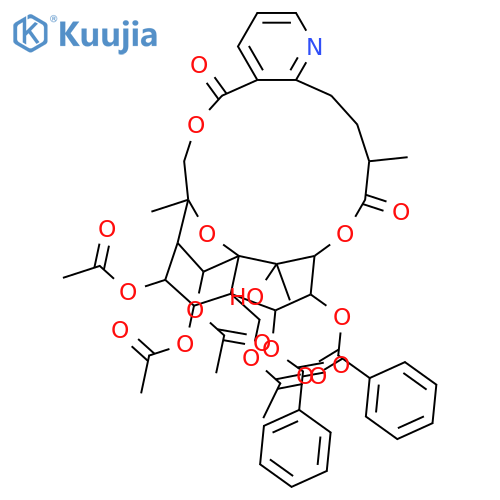 8,11-Epoxy-9,12-ethano-11,15-methano-5H,11H-[1,9]dioxacyclooctadecino[4,3-b]pyridine-5,17(18H)-dione,10,22,23-tris(acetyloxy)-12-[(acetyloxy)methyl]-13,14-bis(benzoyloxy)-7,8,9,10,12,13,14,15,19,20-decahydro-21-hydroxy-8,18,21-trimethyl-,(8R,9R,10R,11S,12R,13R,14R,15S,18S,21S,22S,23R)- (9CI) structure