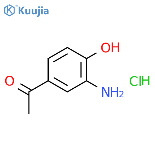 1-(3-amino-4-hydroxyphenyl)ethan-1-one hydrochloride structure