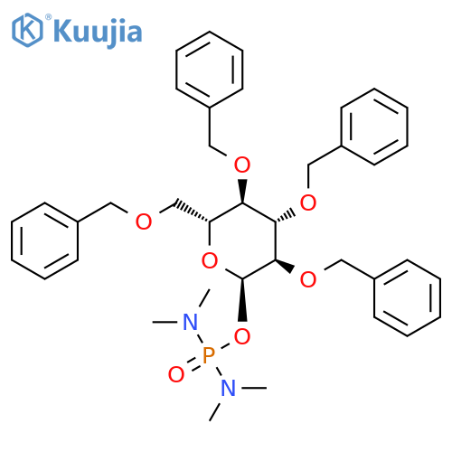 2,3,4,6-Tetra-O-benzyl-α-D-glucopyranosyl N,N,N’,N’-tetramethylphosphorodiamidate structure