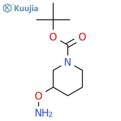 1-Piperidinecarboxylic acid, 3-(aminooxy)-, 1,1-dimethylethyl ester structure