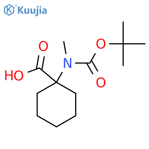 1-{(tert-butoxy)carbonyl(methyl)amino}cyclohexane-1-carboxylic acid structure