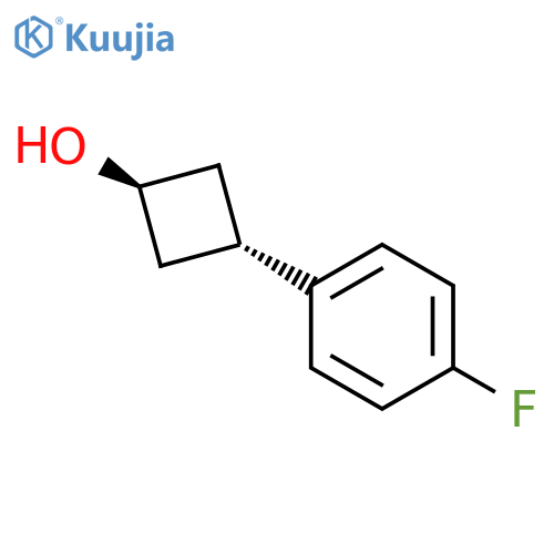 Cyclobutanol, 3-(4-fluorophenyl)-, trans- structure