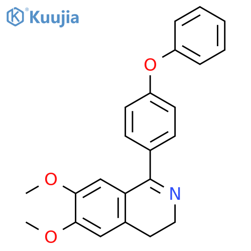 Isoquinoline, 3,4-dihydro-6,7-dimethoxy-1-(4-phenoxyphenyl)- structure