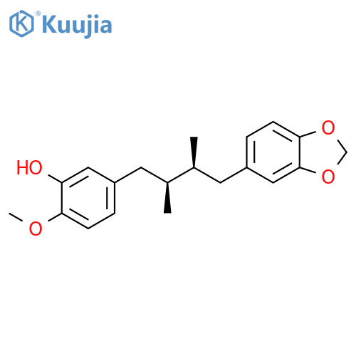 Phenol, 5-[(2S,3S)-4-(1,3-benzodioxol-5-yl)-2,3-dimethylbutyl]-2-methoxy- structure