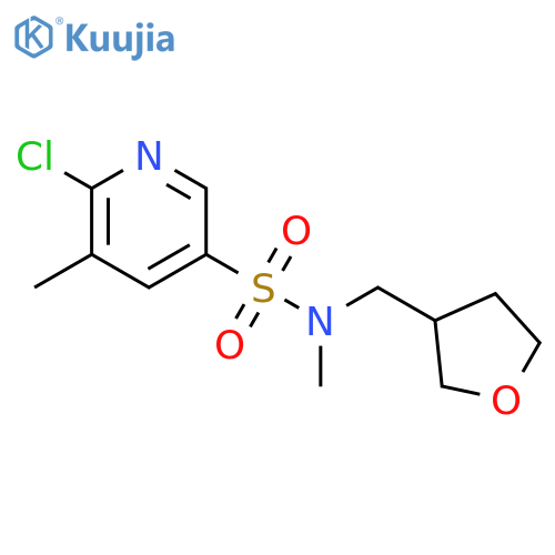 6-chloro-N,5-dimethyl-N-(oxolan-3-yl)methylpyridine-3-sulfonamide structure